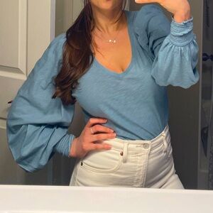 Nation LTD light blue long sleeve top